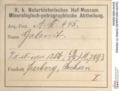 Etiketten zu Galenit (NHMW-MIN-Ak445)